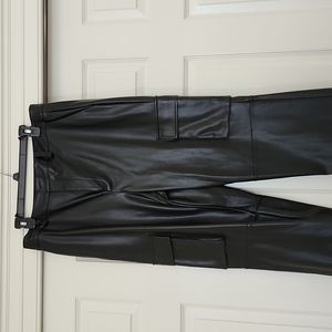 Faux Leather Black Cargo Carlos Santana